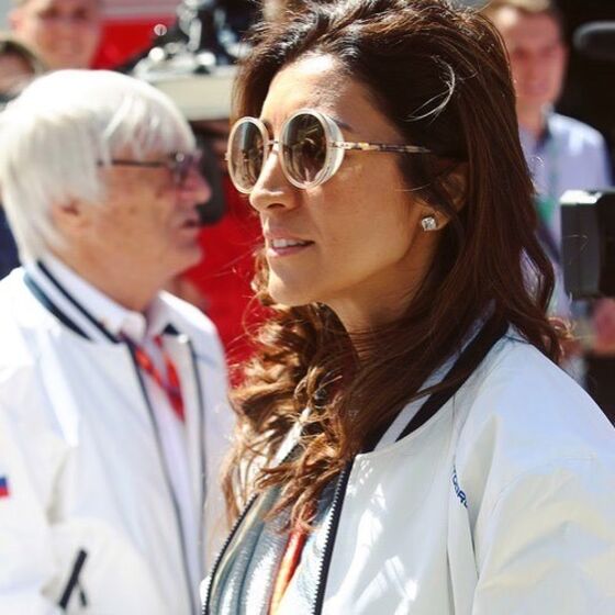 Fabiana Flose e  Bernie Ecclestone