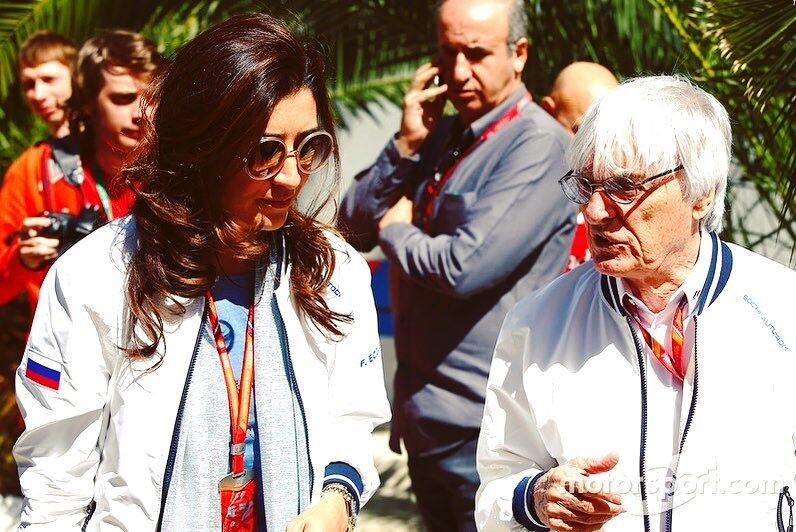 Fabiana Flose e  Bernie Ecclestone