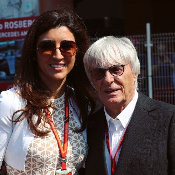 Fabiana Flose e  Bernie Ecclestone