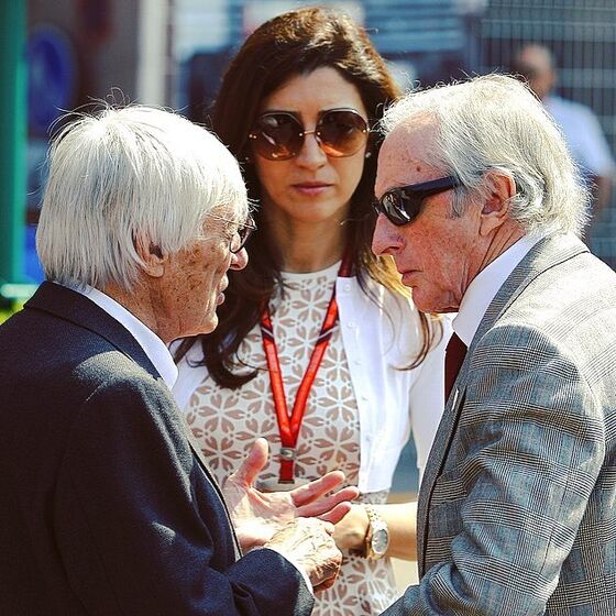 Fabiana Flose e  Bernie Ecclestone