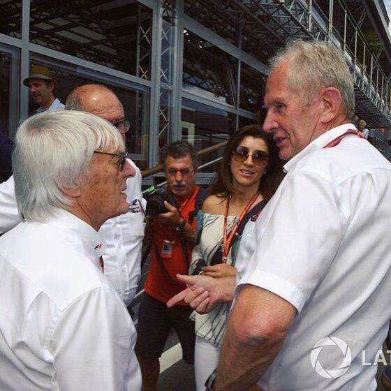 Fabiana Flose e  Bernie Ecclestone