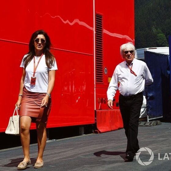 Fabiana Flose e  Bernie Ecclestone