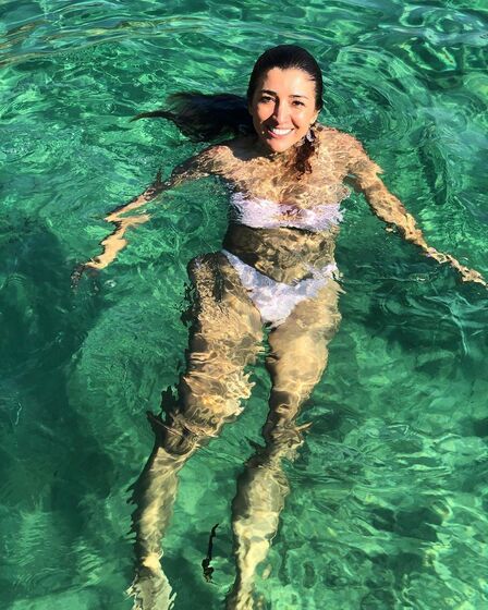 Fabiana Flose e  Bernie Ecclestone