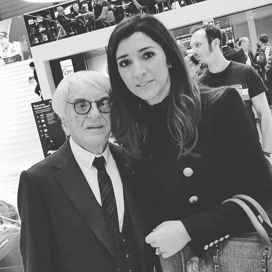 Fabiana Flose e  Bernie Ecclestone