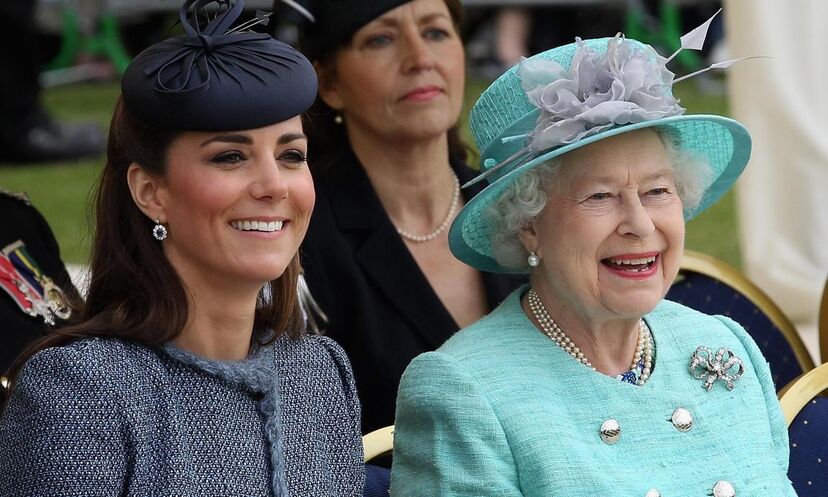 Kate Middleton e a rainha Isabel II