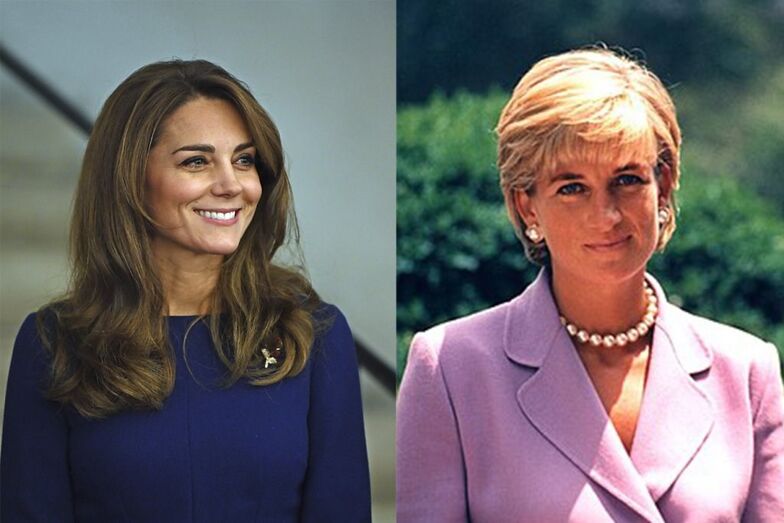 Kate Middleton e a princesa Diana