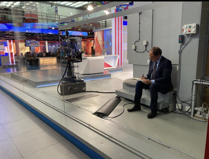Paulo Portas nos estúdios da TVI