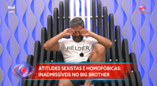 Hélder em lágrimas com bronca de Cláudio Ramos