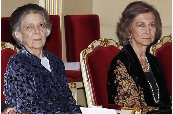 Rainha Sofia e a irmã, princesa Irene da Grécia