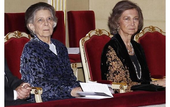 Rainha Sofia e a irmã, princesa Irene da Grécia