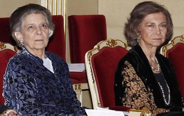 Rainha Sofia e a irmã, princesa Irene da Grécia