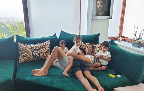 Cristiano Ronaldo com os filhos