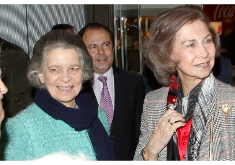 Rainha Sofia e a irmã, princesa Irene da Grécia