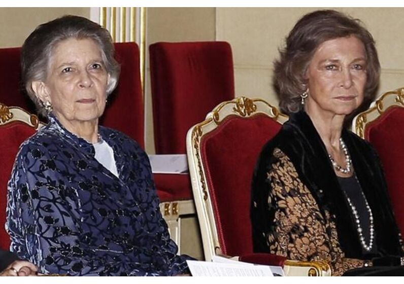 Rainha Sofia e a irmã, princesa Irene da Grécia