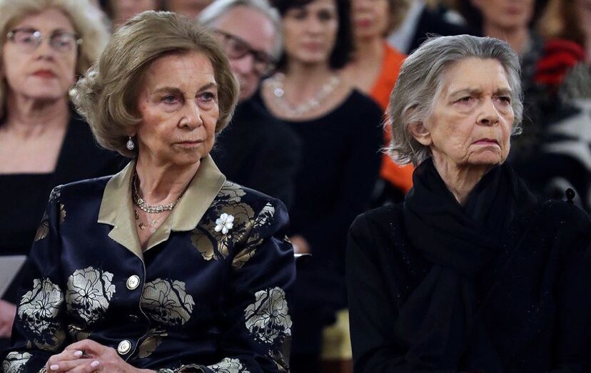 Rainha Sofia e a irmã, princesa Irene da Grécia