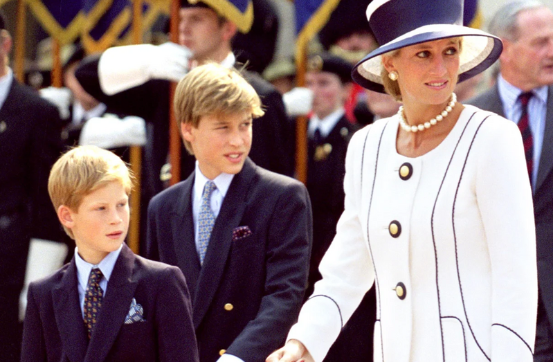 william, harry, diana