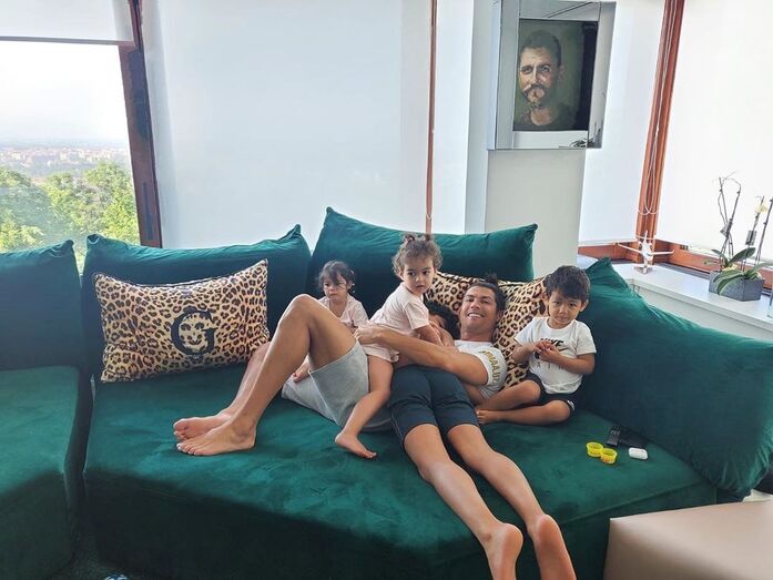 Cristiano Ronaldo com os filhos