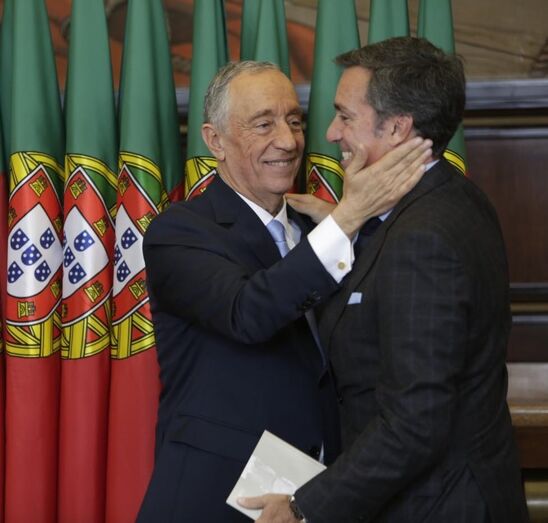 Marcelo Rebelo de Sousa com o filho, Nuno