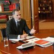 Felipe VI e o embaixador de Portugal em Madrid