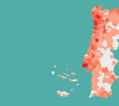 Mapa: Oeiras supera 500 casos de covid-19 e Sintra já é segundo concelho com mais infetados