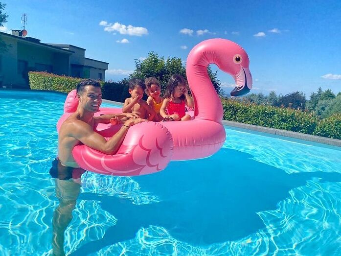 Cristiano Ronaldo e Georgina em casa