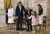 Juan Carlos, Letizia, Felipe. Leonor. Sofia e família real espanhola