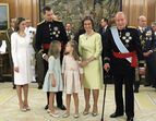 Juan Carlos, Letizia, Felipe. Leonor. Sofia e família real espanhola