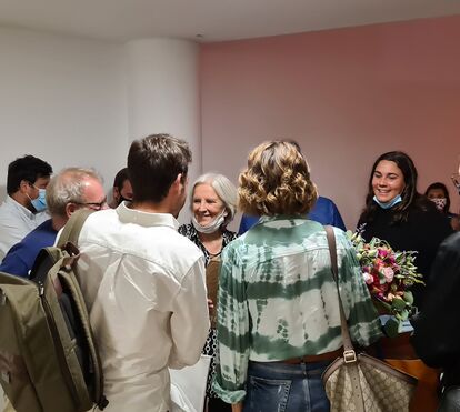 Minha querida nora! Ana Catharina recebida em braços pela mãe de Diogo... que já a queria levar para casa 