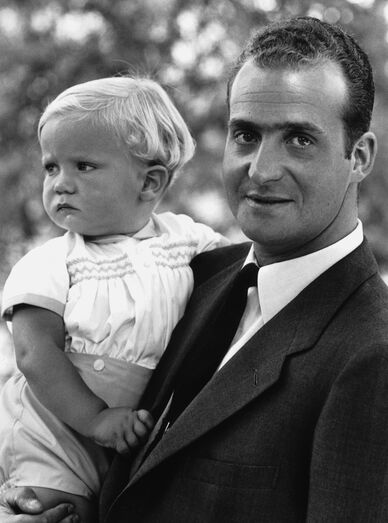 Don Juan Carlos e Don Felipe de Espanha 