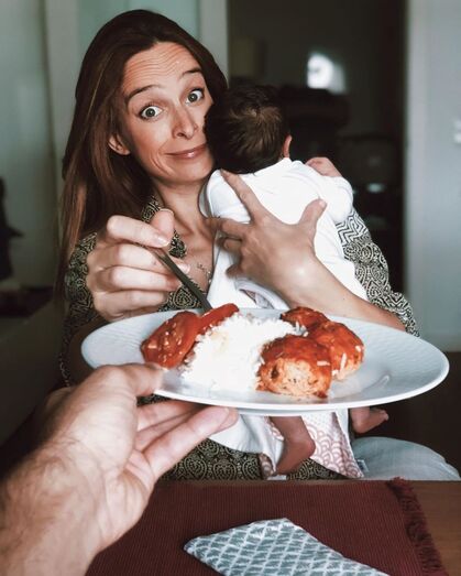 Sara Prata com a filha, Amélia