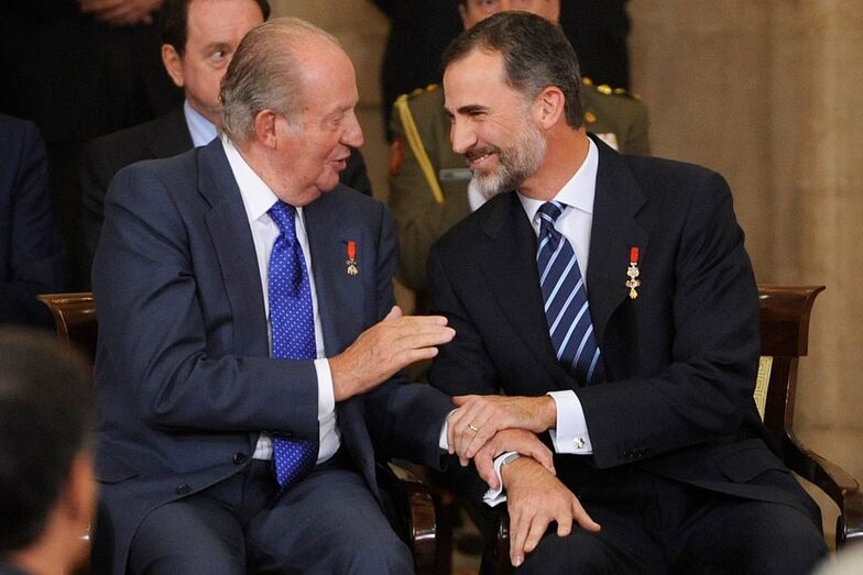 Juan Carlos e Felipe de Espanha