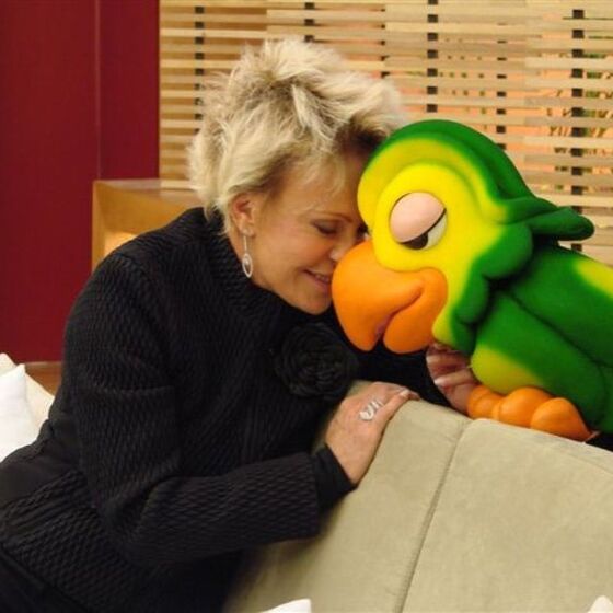 Ana Maria Braga com Louro José, interpretado por Tom Veiga