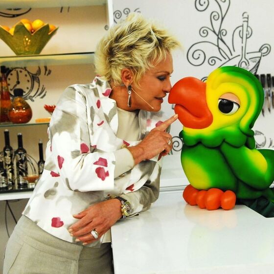 Ana Maria Braga com Louro José, interpretado por Tom Veiga