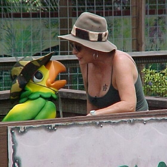 Ana Maria Braga com Louro José, interpretado por Tom Veiga