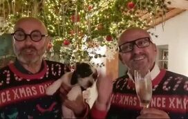 Goucha e o marido dão tudo em vídeo de Natal