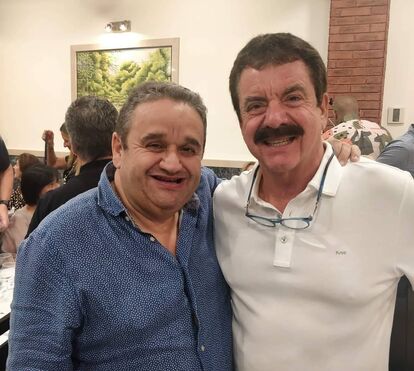 Quim Barreiros e Augusto Canário no especial de Natal de 'O Preço Certo'