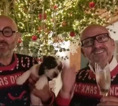 Goucha e o marido dão tudo em vídeo de Natal