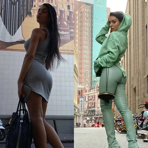 Veja as diferenças. Como mudou o bumbum de Georgina Rodríguez desde que