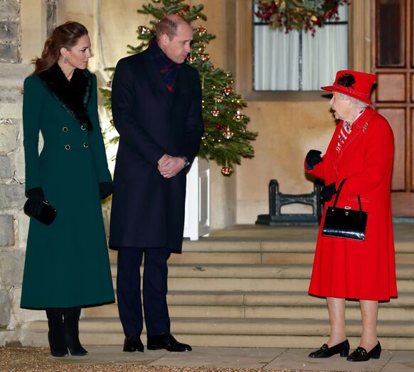 Isabel II, Carlos, Camilla, William, Kate, Eduardo, Sofia, natal, família real britânica