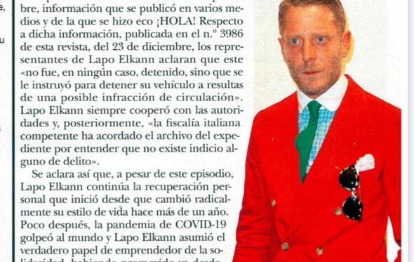 Rectificação Hola!, Lapo Elkann, Joana Lemos, Fiat, Juventus