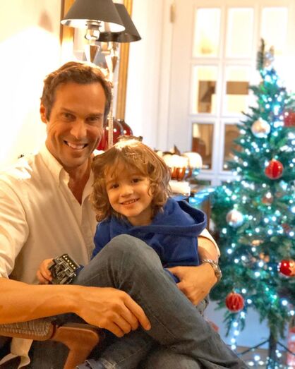 José Carlos Pereira com o filho, Salvador