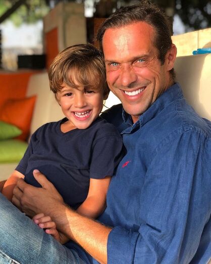 José Carlos Pereira com o filho, Salvador