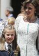 A princesa Leonor com a família