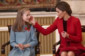 A princesa Leonor com a família