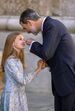 A princesa Leonor com a família