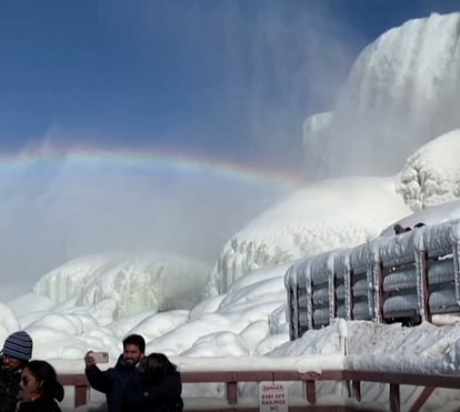 Imagens inéditas: Cataratas do Niagara cheias de gelo
