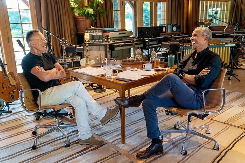 barack obama, bruce springsteen, spotify, podcast, ex-presidente americano, the boss