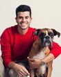 FF (Fernando Fernandes) com o seu cão, Diego