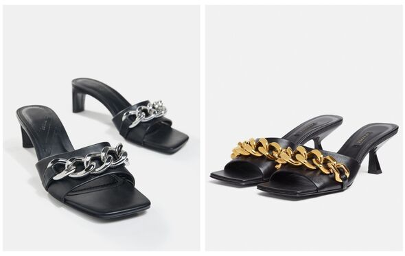 Sandálias Versace versus bershka