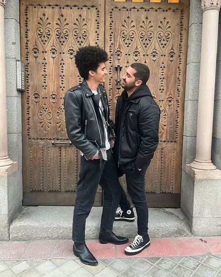 Luís Borges com o namorado, Pedro Risueño